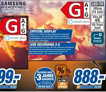 expert Techno Land Samsung GU 75 AU 7179 UXZG Angebot