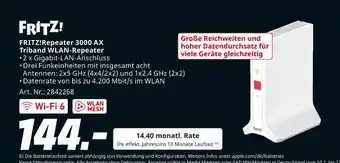 MediaMarkt Fritz! repeater 3000 ax triband wlan-repeater Angebot