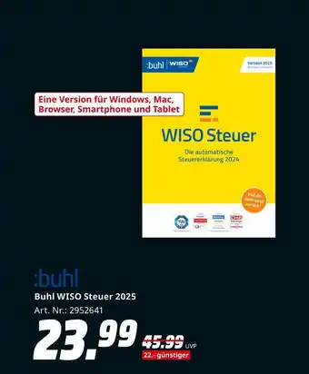 MediaMarkt Buhl wiso steuer 2025 Angebot