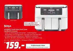 MediaMarkt Ninja af400eu foodi max dual zone heißluftfritteuse Angebot