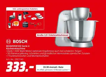 MediaMarkt Bosch mum59s81de serie 4 küchenmaschine Angebot