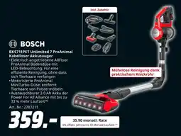 MediaMarkt Bosch bks711pet unlimited 7 proanimal kabelloser akkusauger Angebot