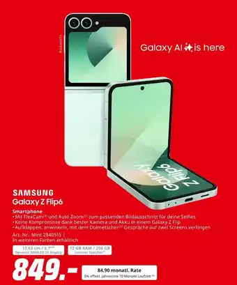 MediaMarkt Samsung galaxy z flip6 Angebot