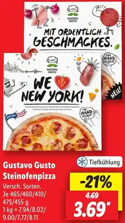 Lidl Gustavo Gusto Steinofenpizza Angebot