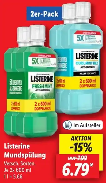 Lidl Listerine Mundspülung Angebot