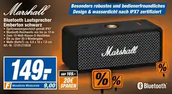 expert Techno Land Marshall Bluetooth Lautsprecher Emberton schwarz Angebot