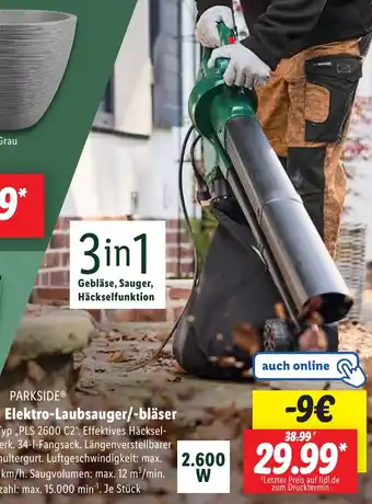 Lidl PARKSIDE Elektro-Laubsauger/-bläser Angebot