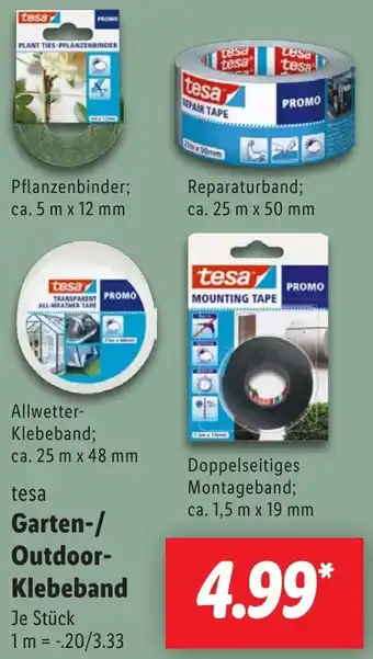 Lidl tesa Garten-/ Outdoor Klebeband Angebot