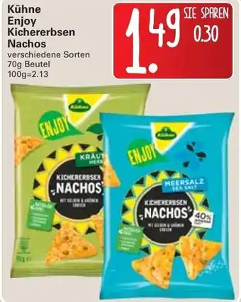 WEZ Kühne Enjoy Kichererbsen Nachos 70g Beutel Angebot