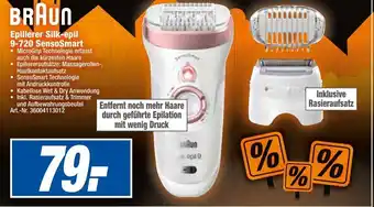 expert Techno Land Braun Epilierer Silk-epil 9-720 SensoSmart Angebot