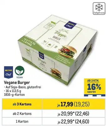 METRO METRO Chef Vegane Burger Angebot