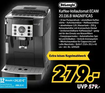 MEDIMAX DeLonghi Kaffee Vollautomat ECAM 20.116.B Magnificas Angebot