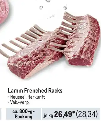 METRO Lamm Frenched Racks Angebot