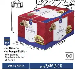 METRO METRO Chef Rindfleisch- Hamburger Patties Angebot