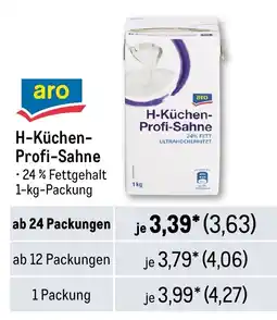 METRO aro H-Küchen- Profi-Sahne Angebot