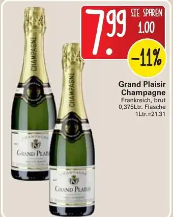 WEZ Grand Plaisir Champagne 0,375L Angebot