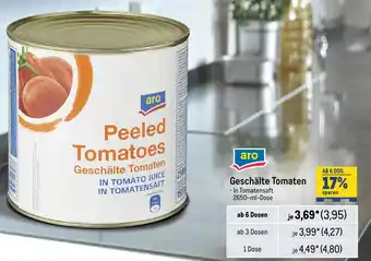 METRO aro Geschälte Tomaten Angebot