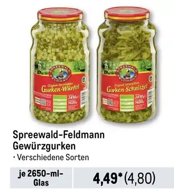 METRO Spreewald-Feldmann Gewürzgurken Angebot