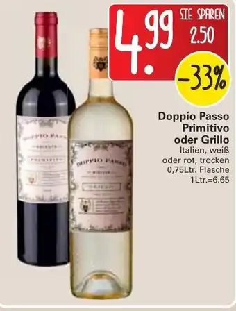 WEZ Doppio Passo Primitivo oder Grillo 0,75L Angebot