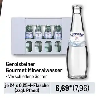 METRO Gerolsteiner Gourmet Mineralwasser Angebot