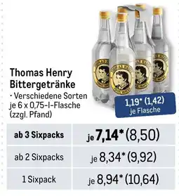 METRO Thomas Henry Bittergetränke Angebot