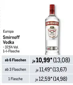 METRO Smirnoff Vodka Angebot