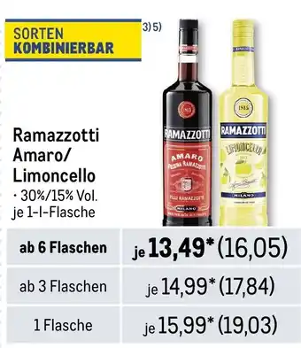 METRO Ramazzotti Amaro/ Limoncello Angebot