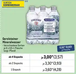 METRO Gerolsteiner Mineralwasser Angebot