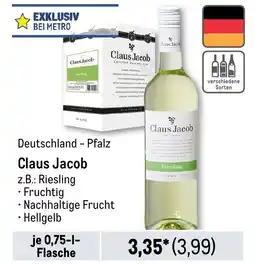 METRO Claus Jacob z.B.: Riesling Angebot