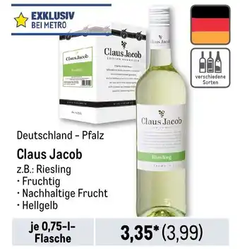 METRO Claus Jacob z.B.: Riesling Angebot