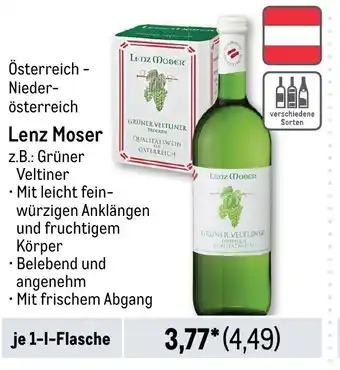 METRO Lenz Moser z.B.: Grüner Veltiner Angebot