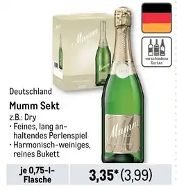 METRO Mumm Sekt z.B.: Dry Angebot