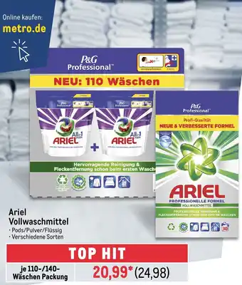 METRO Ariel Vollwaschmittel Angebot