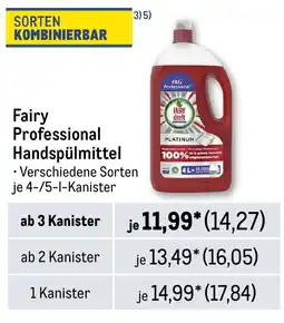 METRO Fairy Professional Handspülmittel Angebot