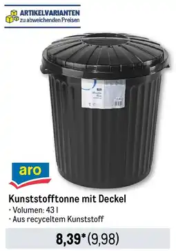 METRO aro Kunststofftonne mit Deckel Angebot