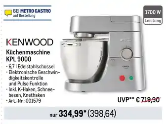 METRO KENWOOD Küchenmaschine KPL 9000 Angebot