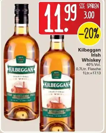 WEZ Kilbeggan Irisch Whiskey 0,75L Angebot