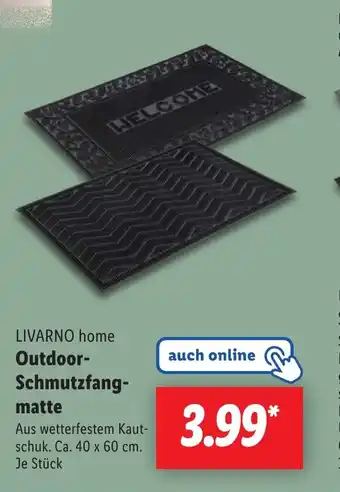 Lidl LIVARNO home Outdoor- Schmutzfang- matte Angebot