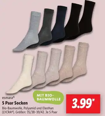 Lidl esmara 5 Paar Socken Angebot