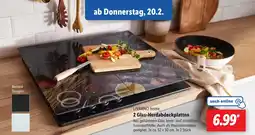 Lidl LIVARNO home 2 Glas-Herdabdeckplatten Angebot