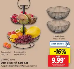 Lidl LIVARNO home Obst-Etagere/-Korb-Set Angebot