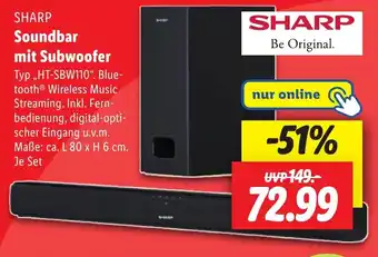 Lidl SHARP Soundbar mit Subwoofer Angebot