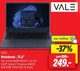 Lidl VALE Notebook, 15,6" Angebot