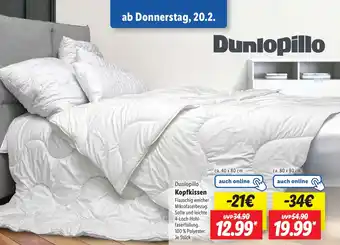 Lidl Dunlopillo Kopfkissen Angebot