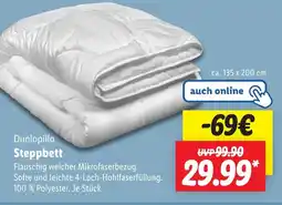 Lidl Dunlopillo Steppbett Angebot