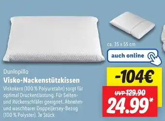 Lidl Dunlopillo Visko-Nackenstützkissen Angebot