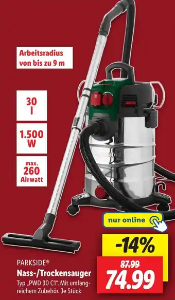 Lidl PARKSIDE Nass-/Trockensauger Angebot