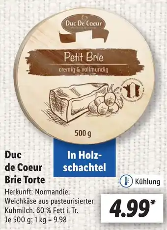 Lidl Duc De Coeur Petit Brie Angebot