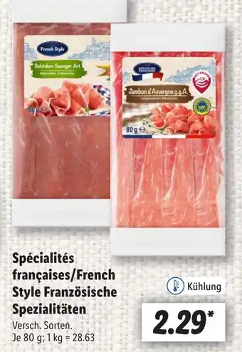 Lidl Spécialités françaises/French Style Französische Spezialitäten Angebot