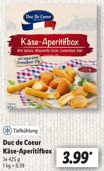 Lidl Duc de Coeur Käse-Aperitifbox Angebot